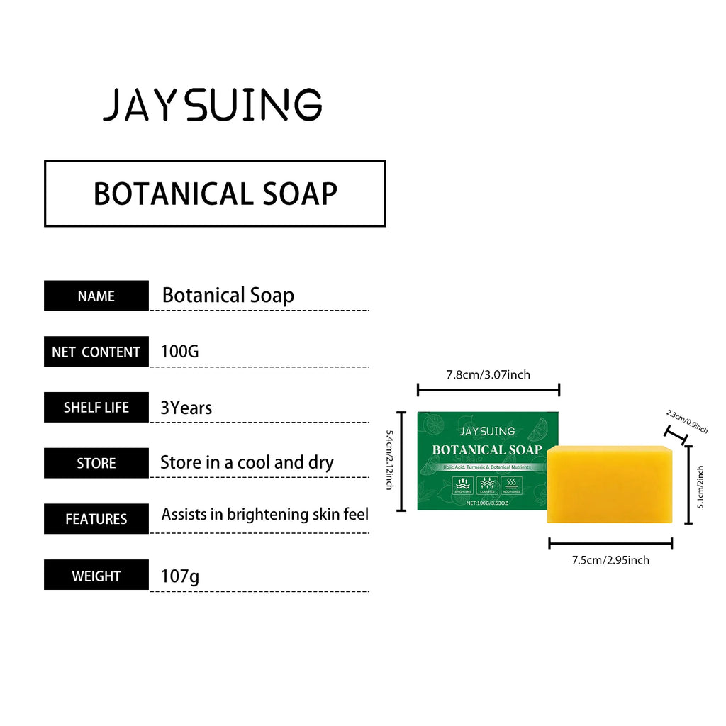 100g Botanical Turmeric Handmade Soap Kojic Acid Soap Natural Skincare Bar For Moisturizer Gentle Exfoliating For Face Hydrating