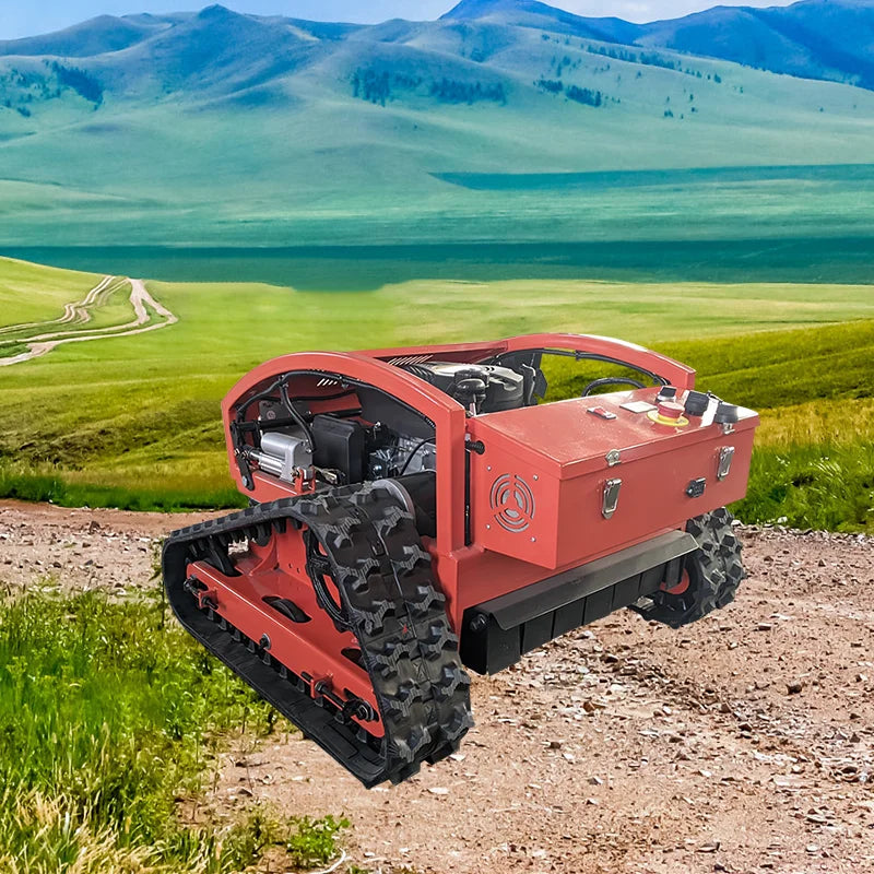 Customized remote-controlled lawn mower robot for farm weeding, easy grass cutting and shredding machine