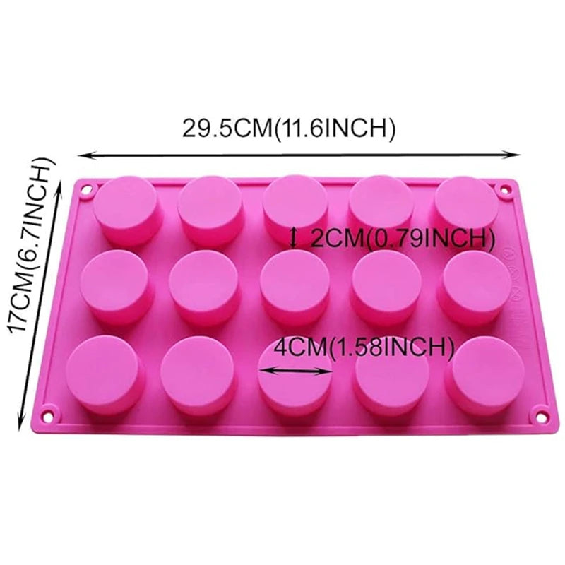 Cylinder Silicone Mold for Soap Jelly Pudding Resin Chocolate Cookie Mold hocolate Covered Sandwich Tool Candy Cake Baking Pan
