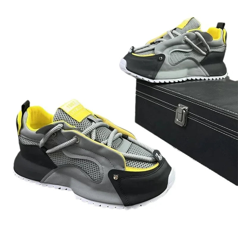 48 size summer men's shoes 2024 new men's mesh breathable sneakers height increasing sports comfortable casual shoes for men