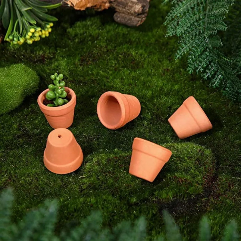 80pcs Small Mini 1.3" Terracotta Pot Clay Ceramic Pottery Planter, Cactus Flower Nursery Terra Cotta Pots, with Drainage Hole