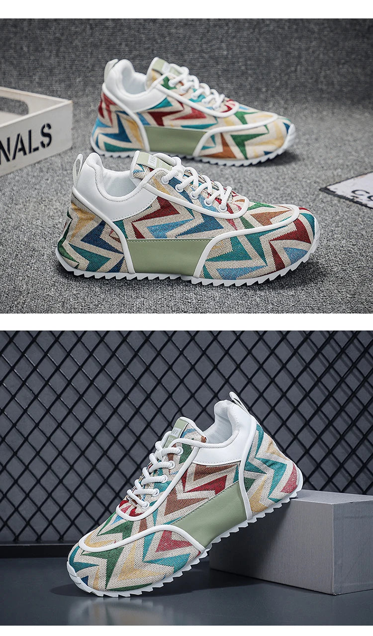 Chunky Sneaker Plus Size 45 46 47 48 Men Designer Shoes Fashion Casual Leather Mesh Breathable Increased Internal Platform Shoes