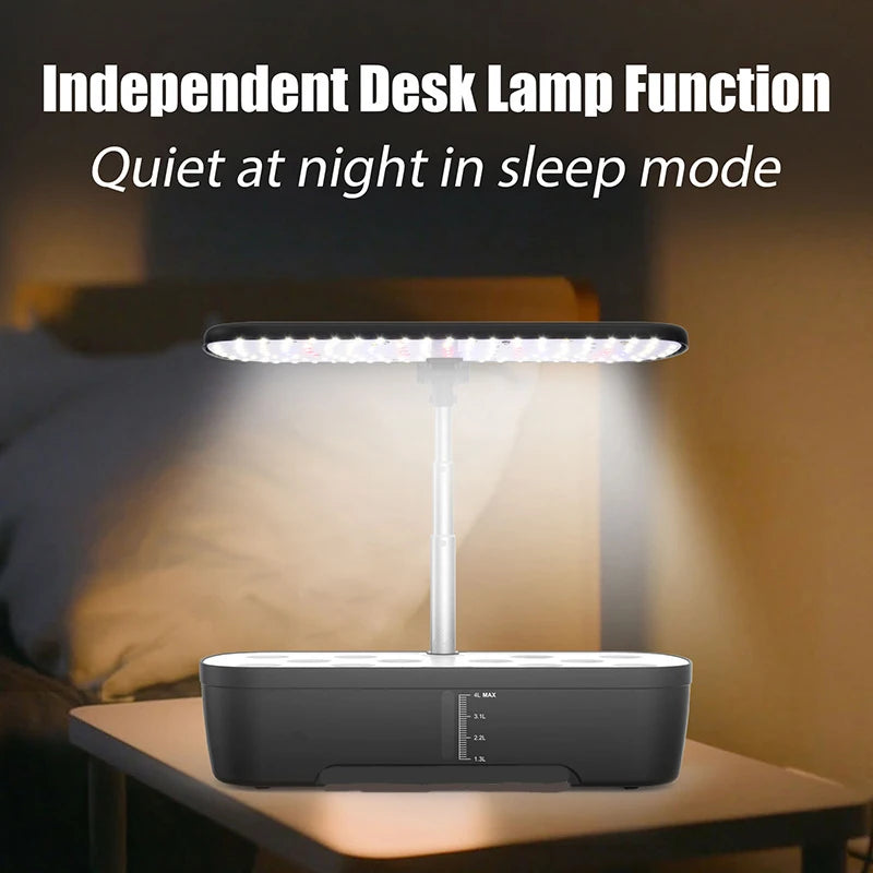 12 Holes-Hydroponic System Kits Indoor Soilless Cultivation Equipment Vegetable fruit herb Planting Box LED Plant Growth lamp