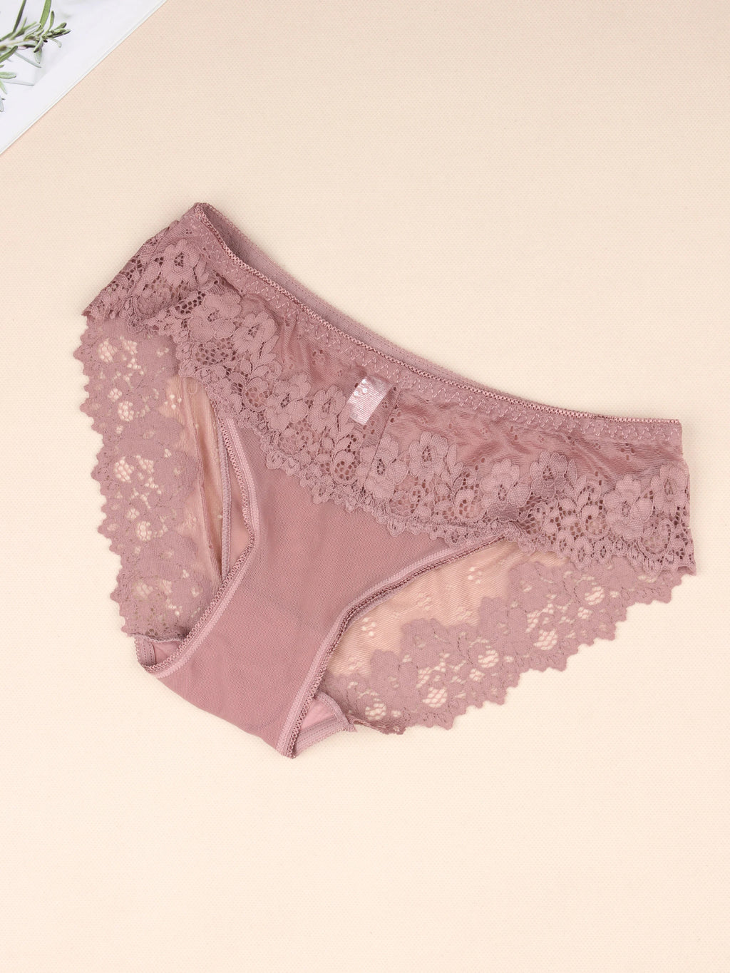 4 PCS Women Brazilian Panties Lace Sexy Girls Underwear Stretchy Solid Color Briefs Female Hollow Out Breathable Underpants