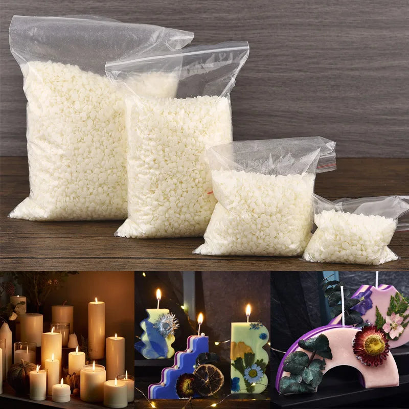 50-1000g Natural Soy Wax Flake Scented Candle Natural Material Additive-Free DIY Smokeless Candle Making Supplies Soy Wax Flake