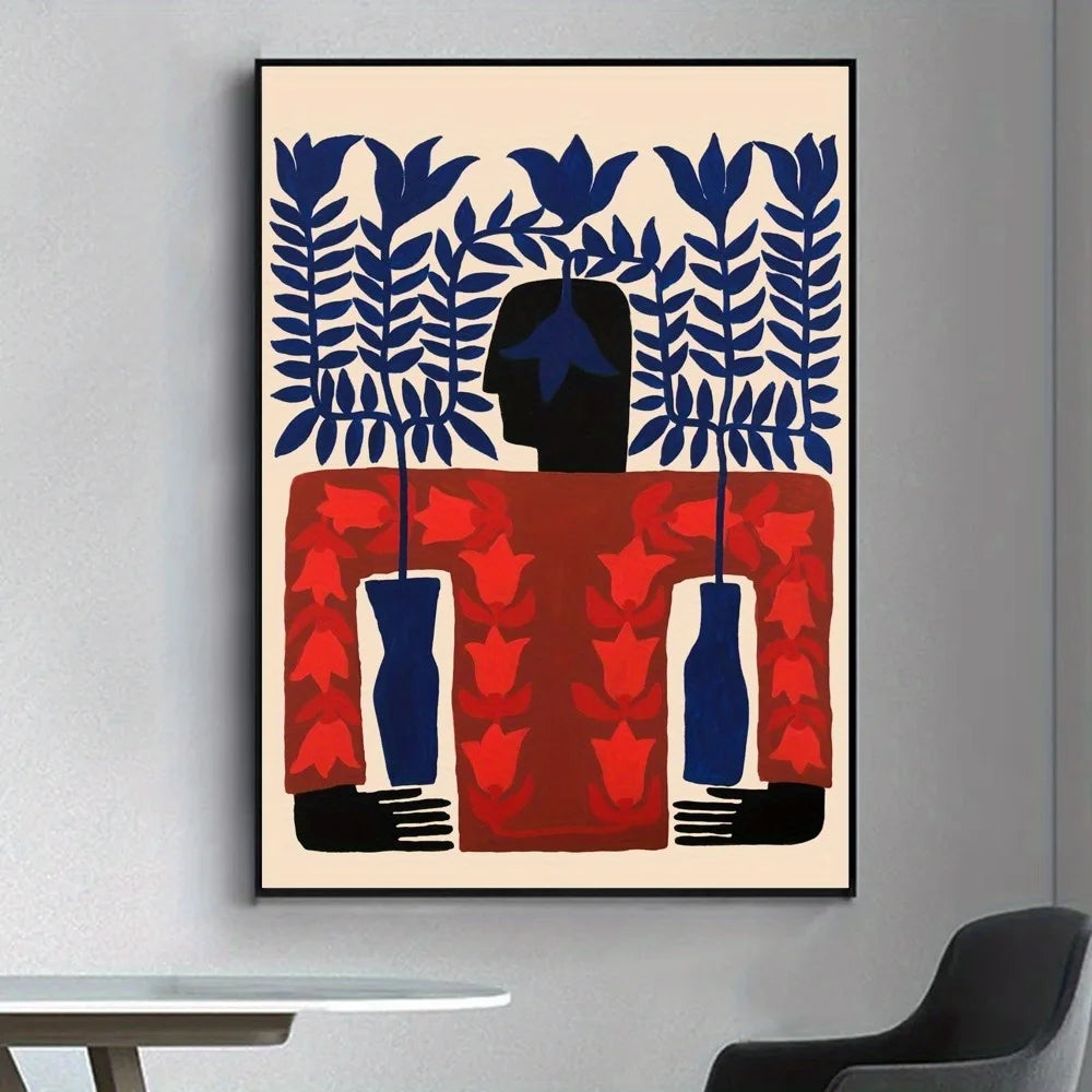 1 Frameless Abstract Ancient Egyptian Classic Anime Poster,Luxury Poster,Living Room Wall Sticker,Bar,Retro Decorative Painting