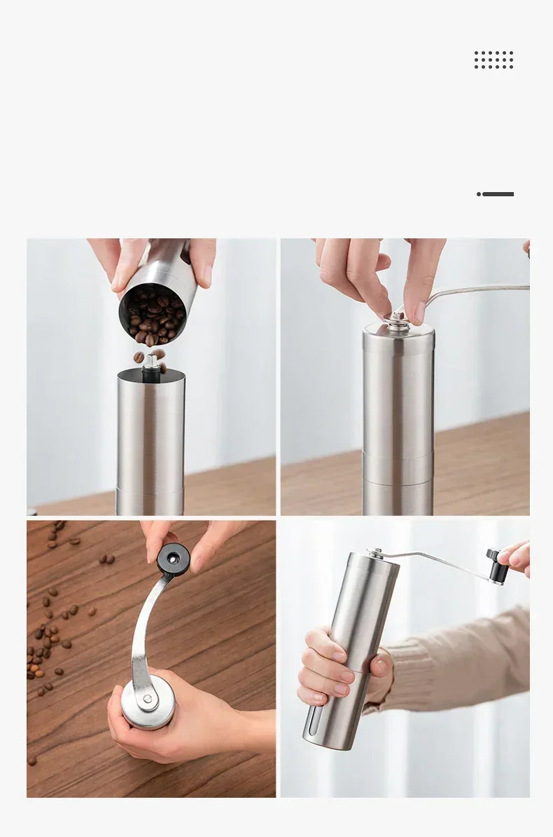 2025 Portable Stainless Steel Handmade Coffee Bean Grinder Multiple Legumes Grinder Easy To Clean Manual Coffee Grinder