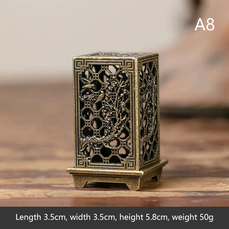 Brass Incense Burner Metal Aromatherapy Holder Unscented Ideal For Yoga Meditation Bedroom AmbianceHome Decor