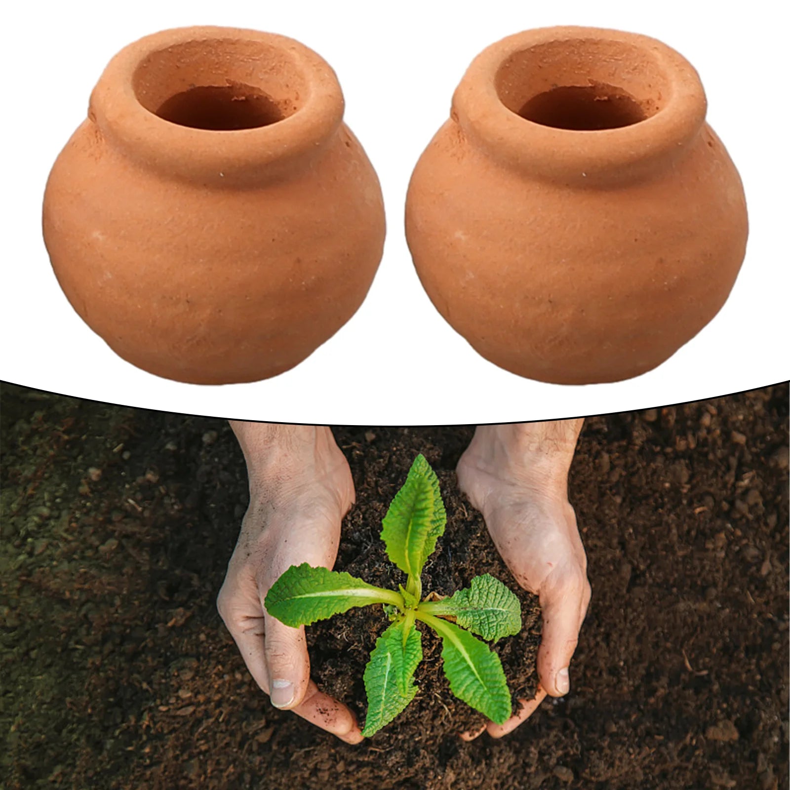 2PCS Mini Flower Pots Ceramic Clay Succulent Plants Pot For Plant Wedding Decoration Craft Handicrafts Garden Orchards Home