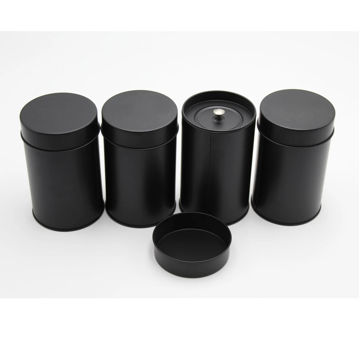4 piece tea can with sealed double lid, suitable for bulk metal tea cans,  suitable for loose tea, coffee, candy, spices, etc.