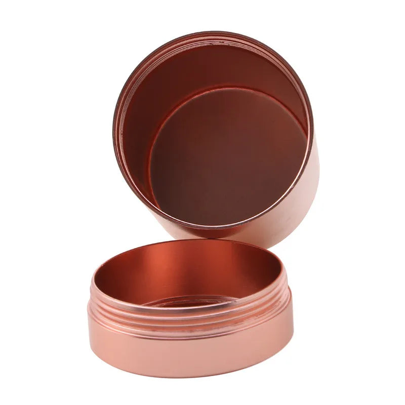 60ML Solid Color Airtight Smell Proof Container Aluminum Alloy Herb Stash Metal Sealed Can Tea Jar Storage Boxes