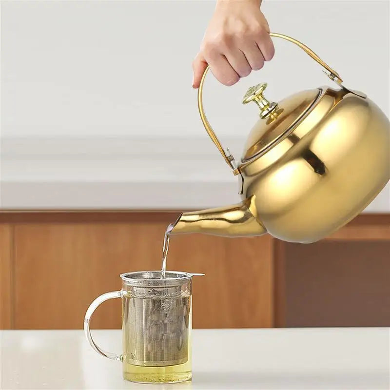 14Cm Stainless Steel Insulated Handle Whistling Water Kettle With Filter Leak Proof Spout For Cooker Tea Making Kitchen