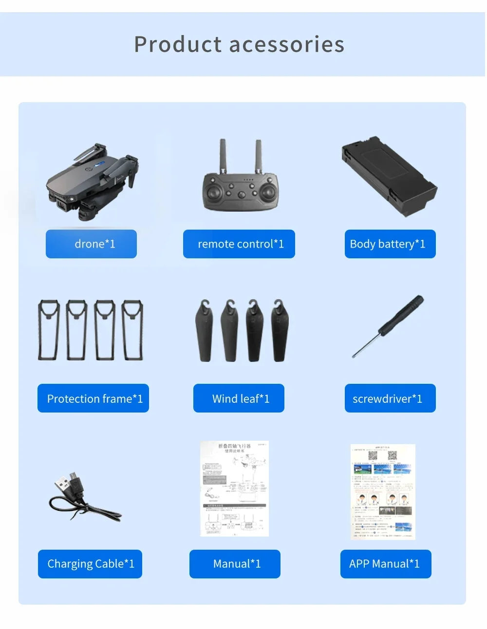 2026 New E88 Drone offers foldable design big screen 8K dual camera GPS brushless motor obstacle avoidance for RC toys gifts