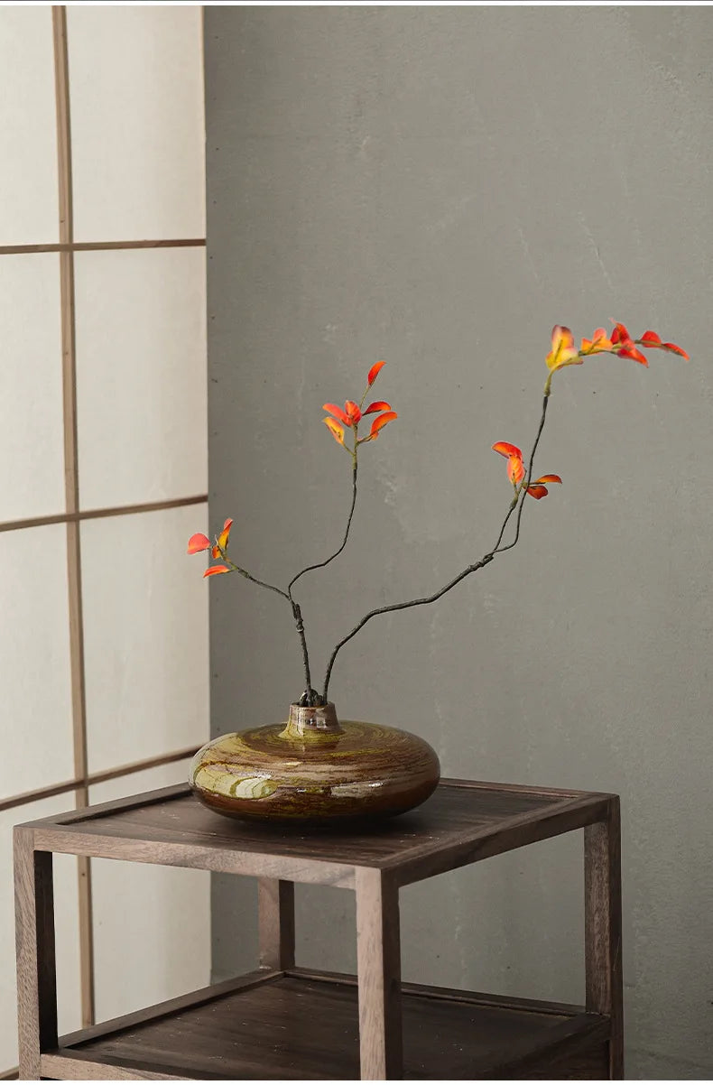 Ceramic Vases, Rough Ceramic Vases, Small Flower Pots, Old-fashioned Floral Arrangements, Table Decorations, Zen Flowers