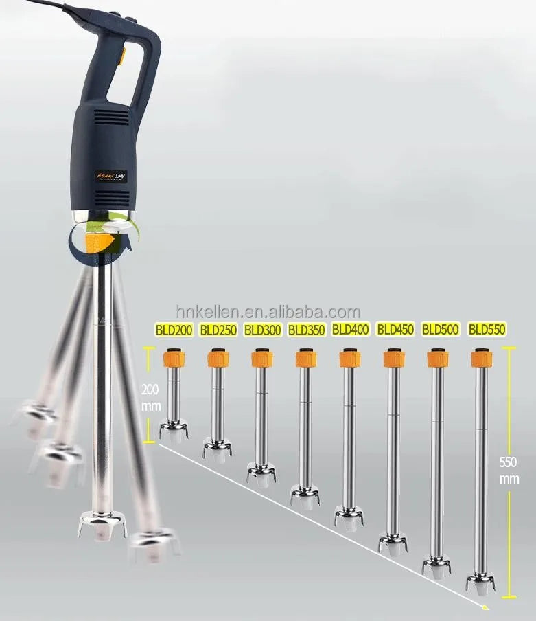 Commercial Immersion Blender Electric Hand Blenders With Detachable Shaft Stainless Steel 4000-20000RPM Adjustable