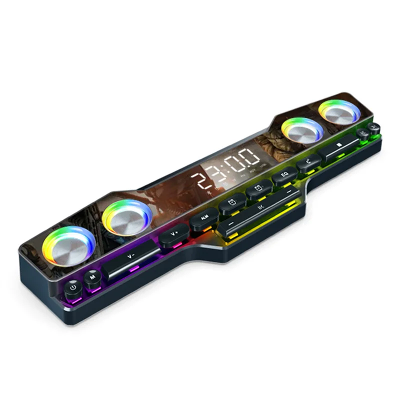 A31R-V18 Dazzle Colour Speakers Home Desktop Computer Game Big Sound LED Colour Lights Gaming Keyboard Bluetooth Speakers Durabl