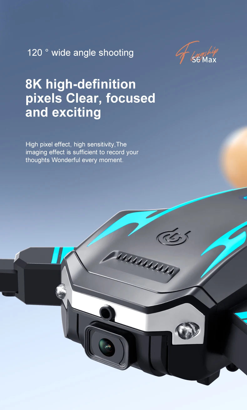 2025 NEW S6 Drone 5000M 8K 5G Professional Aerial Photography HD Wifi FPV Avoiding Flow Obstacles Four Rotors Helicopter Toy