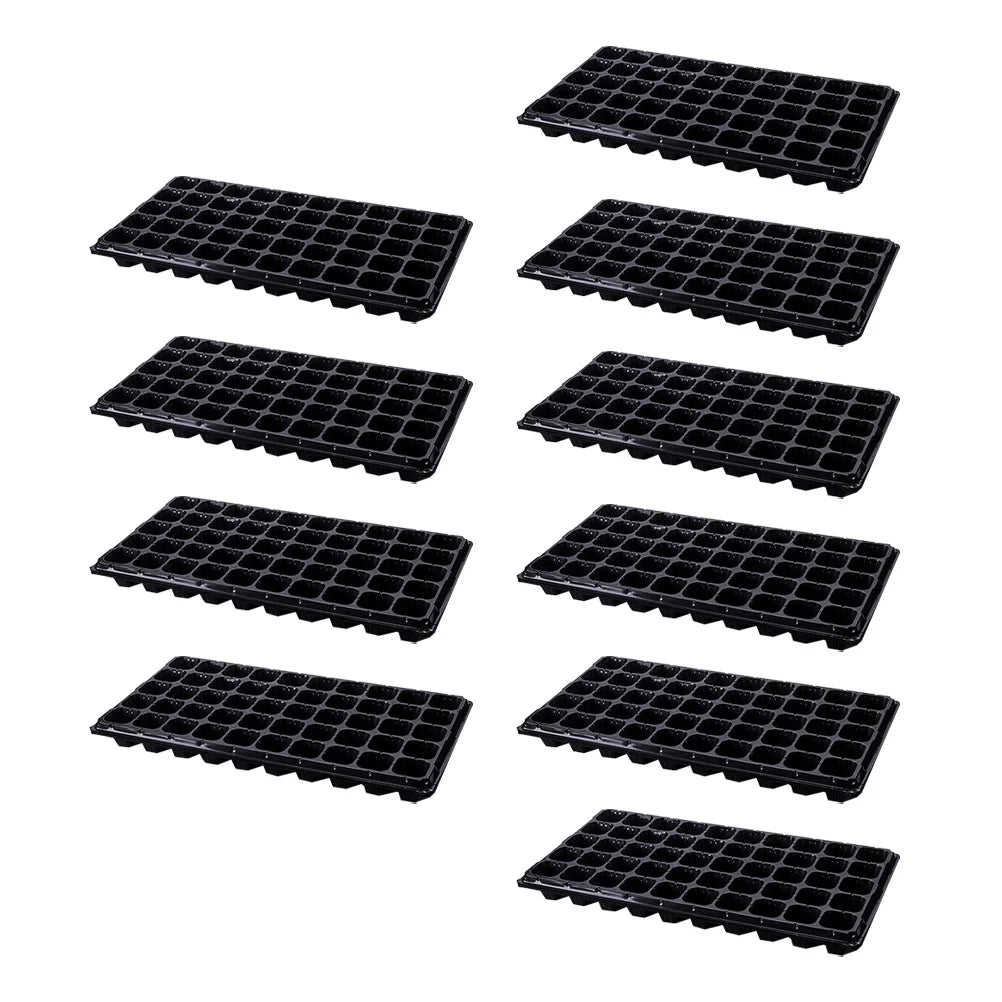 10 Pcs Seedling Tray Germination Starter Tray Nursery Planter Garden Trays Vegetable Herb Sapling Sowing Compost Hydroponic