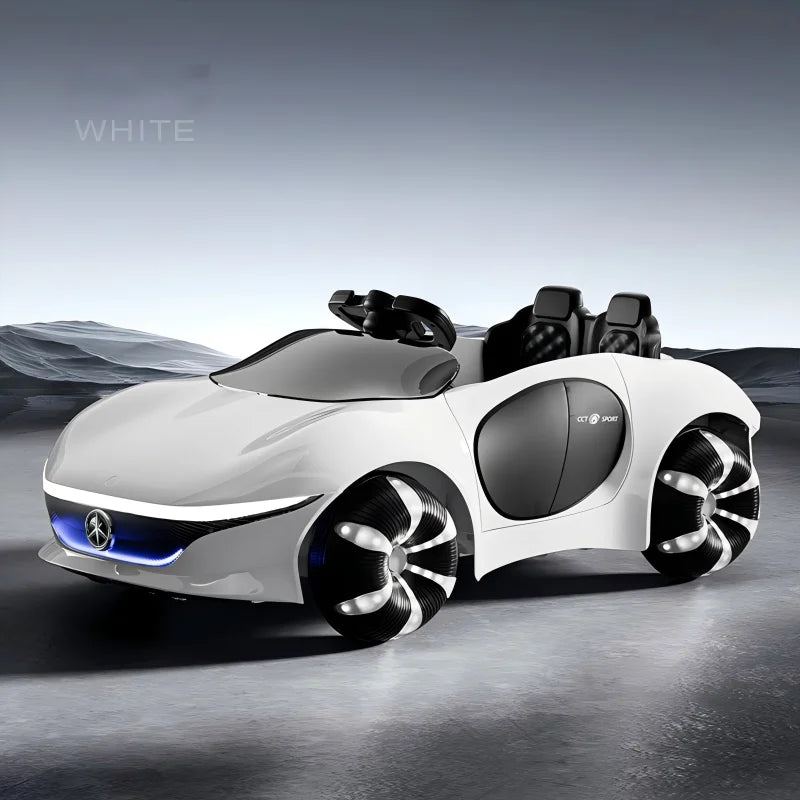 Electric Ride On Car 4WD with Remote Control - Battery Powered Toy Vehicle with Doors LED Lights Music