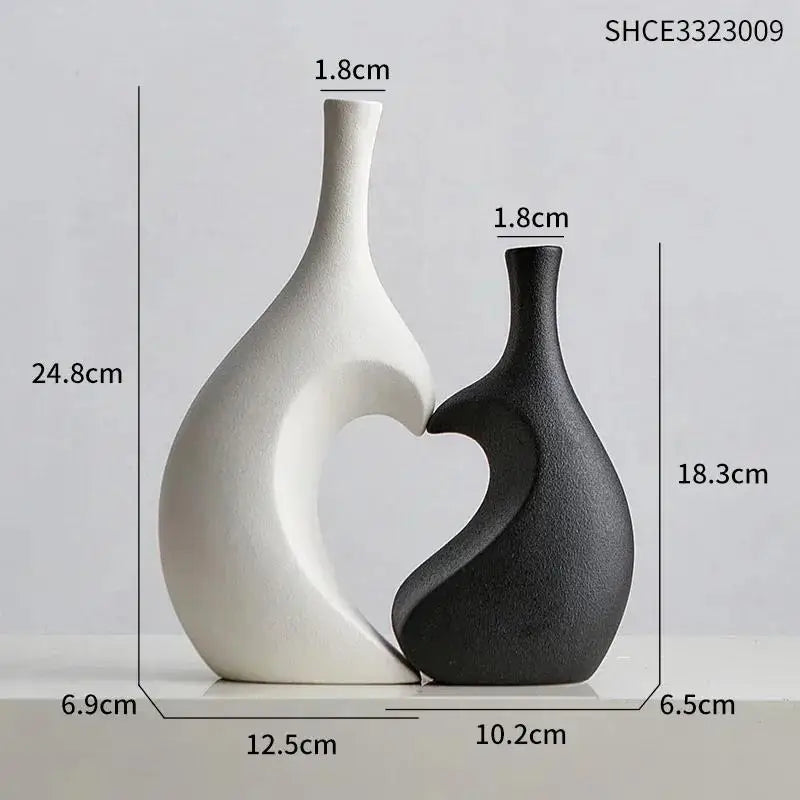 Ceramic Vase for Dried Flowers Home Decorations Modern Style Minimalistm Vases for Wedding Ornaments Flowerpot Cute Room Decor