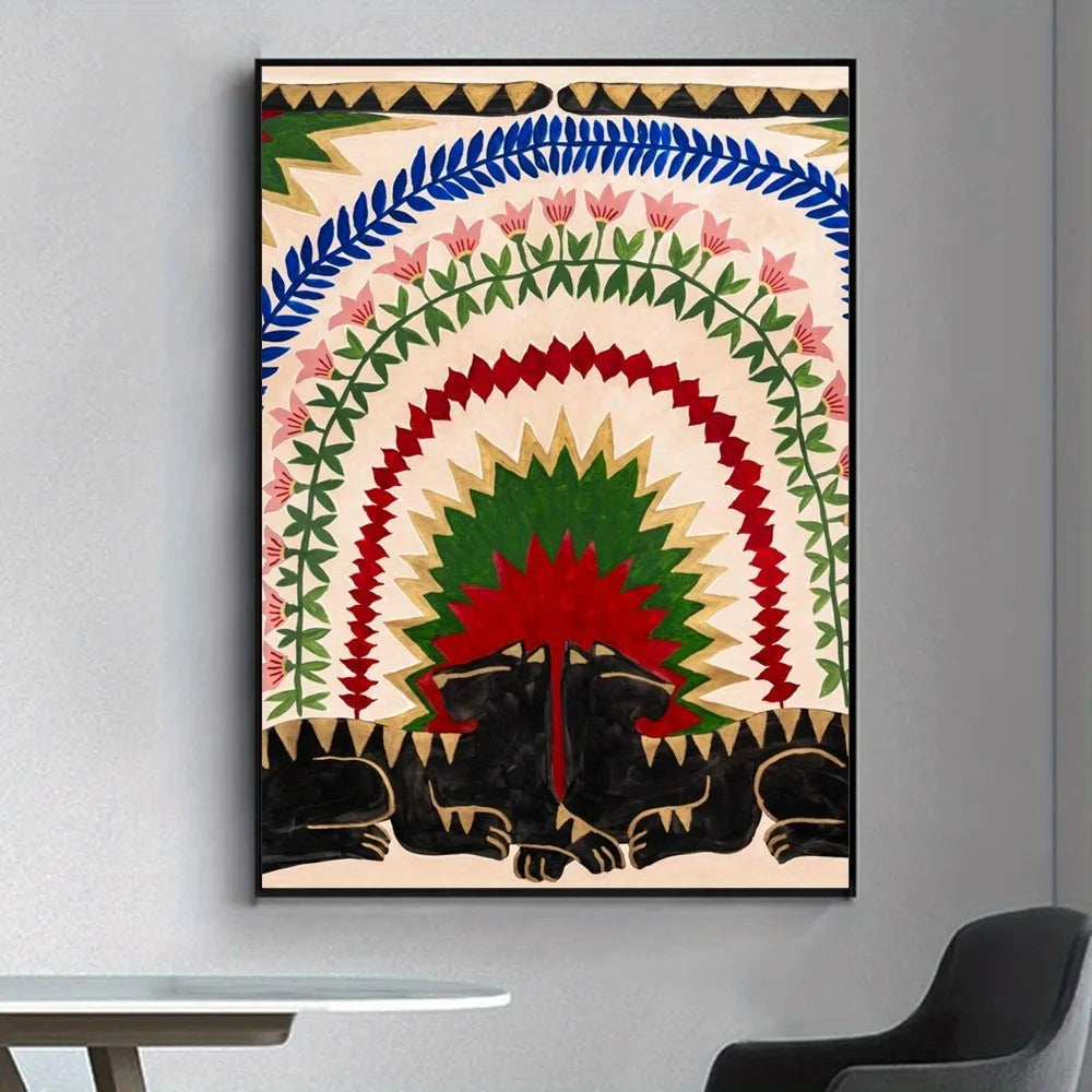 1 Frameless Abstract Ancient Egyptian Classic Anime Poster,Luxury Poster,Living Room Wall Sticker,Bar,Retro Decorative Painting