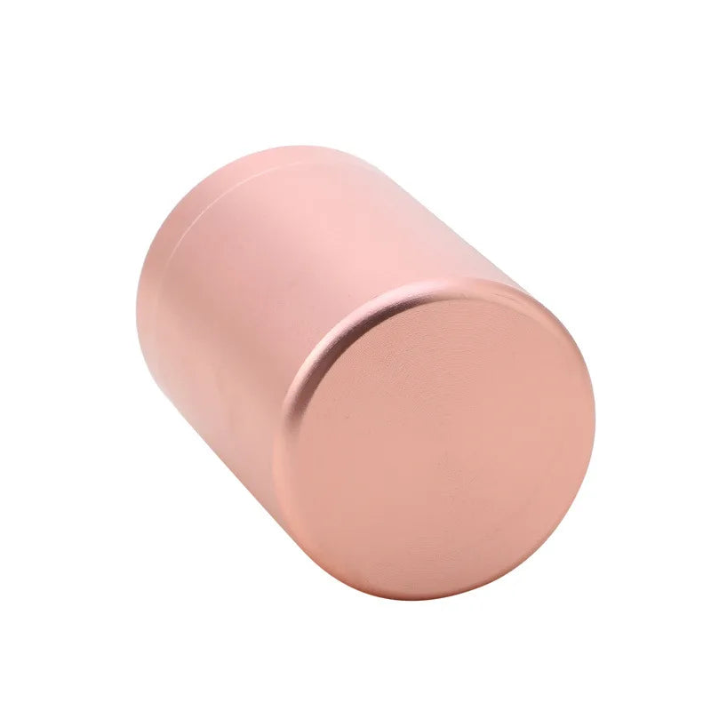 60ML Solid Color Airtight Smell Proof Container Aluminum Alloy Herb Stash Metal Sealed Can Tea Jar Storage Boxes