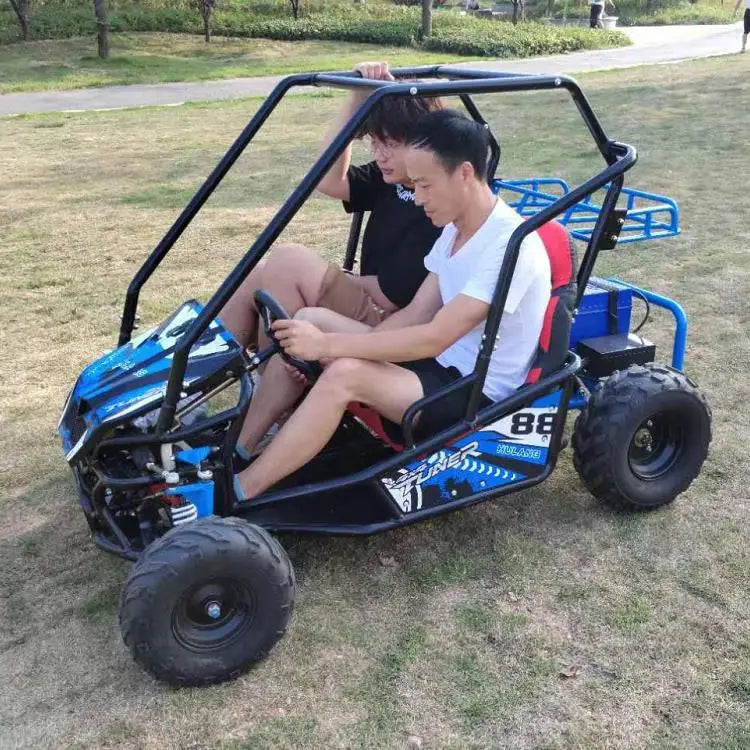 Electric Go-kart Drift Mini Go Kart Kid Off Road Buggy 48v 500W Double Seat