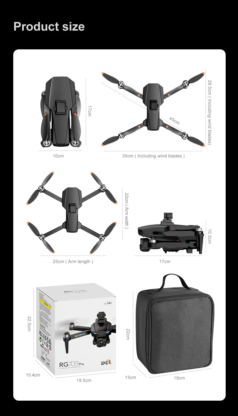 Drone Professional GPS 8K HD Dual Camera RC Drones with Screen 5G WIFI Image Transmission FPV Aerial UAV Obstacle Avoidance Dron