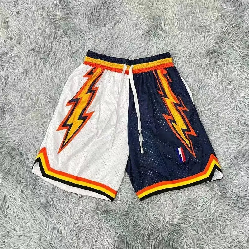 American Retro Embroidered Sports Shorts Men's Loose Casual Simple Personalized Four-point Basketball Pants Male Sportswear