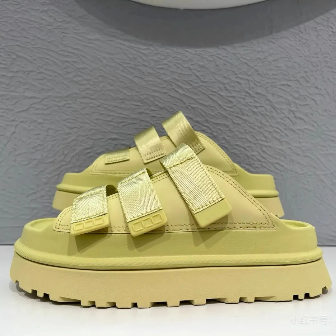 2025 Summer Women's Platform Sandals – Fashionable Slip-On Thick Sole Slide Shoes for Beach, Casual, and Outdoor Wear