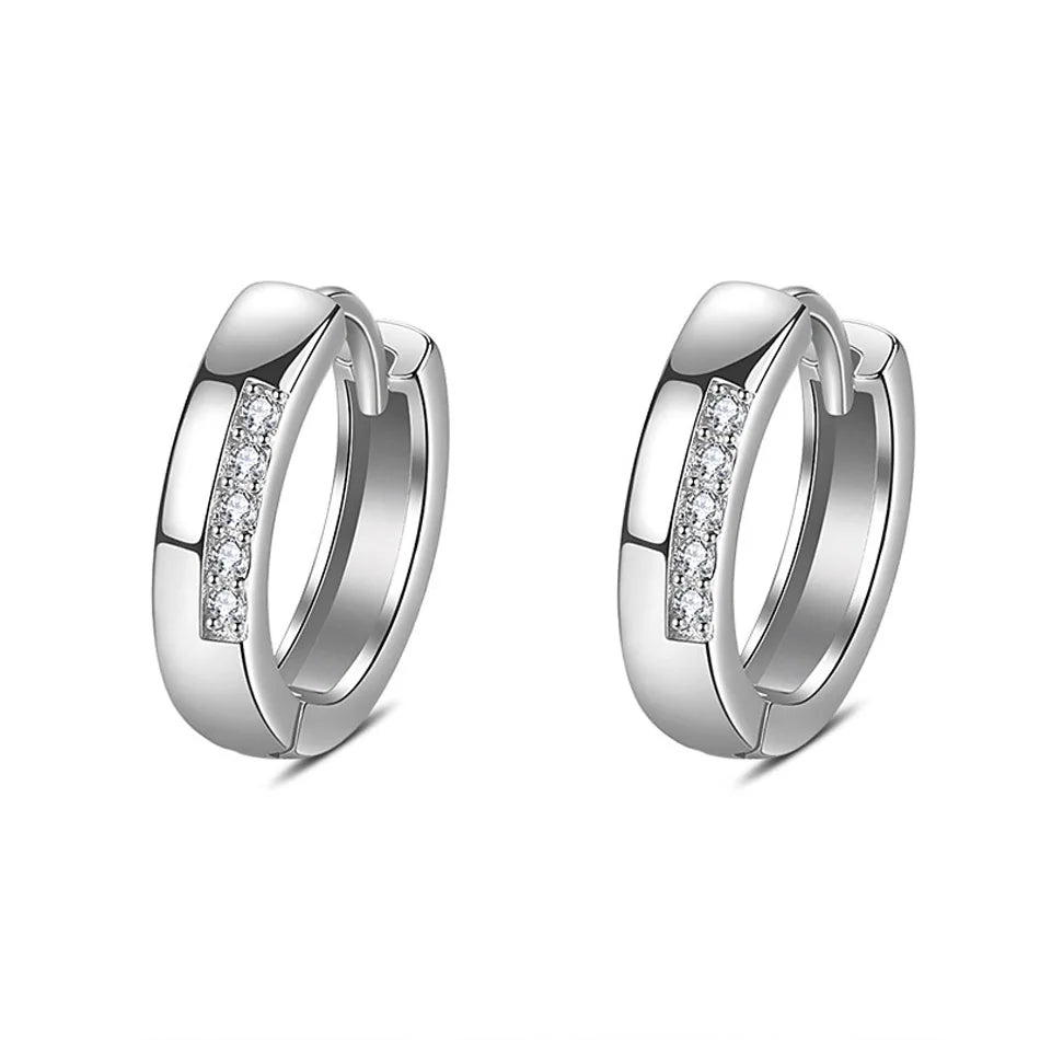 CHSHINE 925 Sterling Silver Summer Simple Zircon Earrings For Women Wedding Party Fashion Jewelry