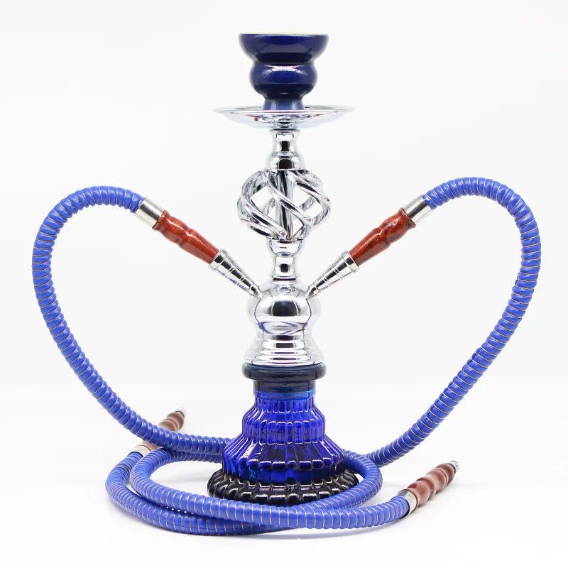 Arabic Hookah Set With Ceramic Shisha Bowl Shisha Pipe Glass Hose Metal Charcoal Tongs Chicha Narguile Smoking Tools