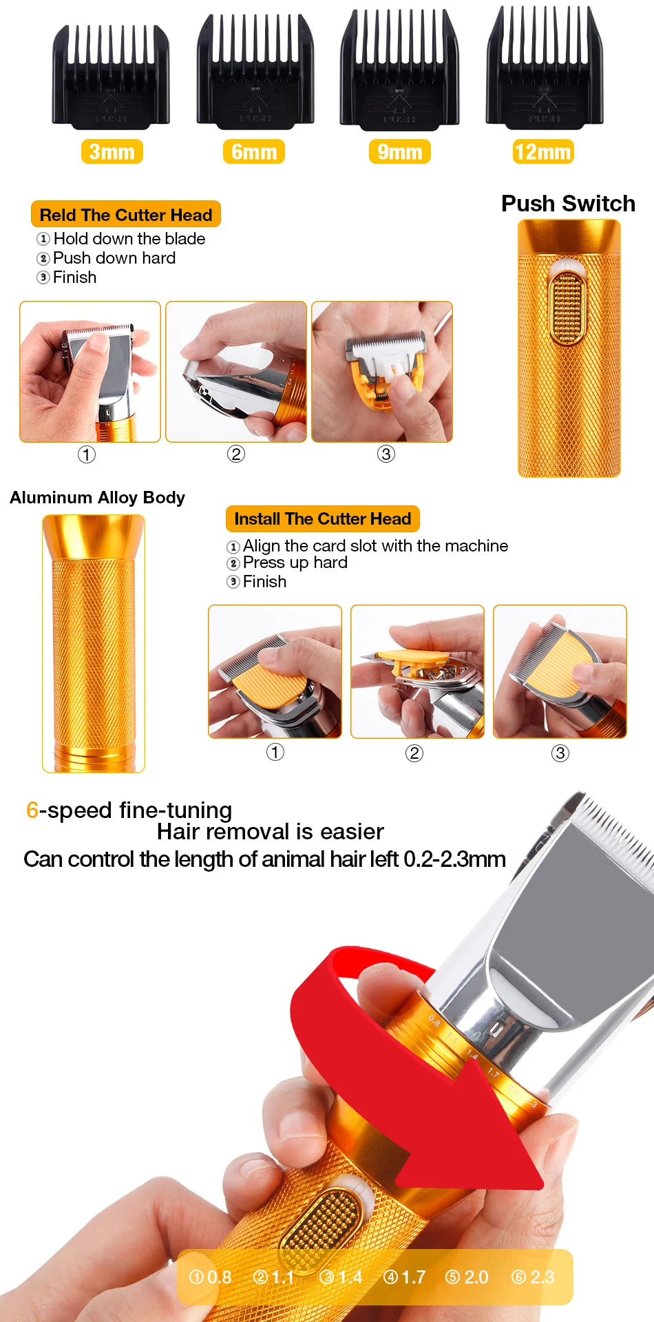 Electric Cashmere Goat Shearer 12V Household Pet (Cat/Dog/Rabbit/Sheep) Professional Hair Trimmer Carpet Tufting Trimmer