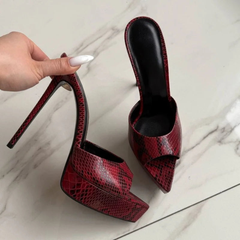 2026 Summer Women High Heeled Shoes for Woman's Pointed Toe Peep Toe Stiletto Platform Pumps Sexy Ladies Wedding Dance Shoes
