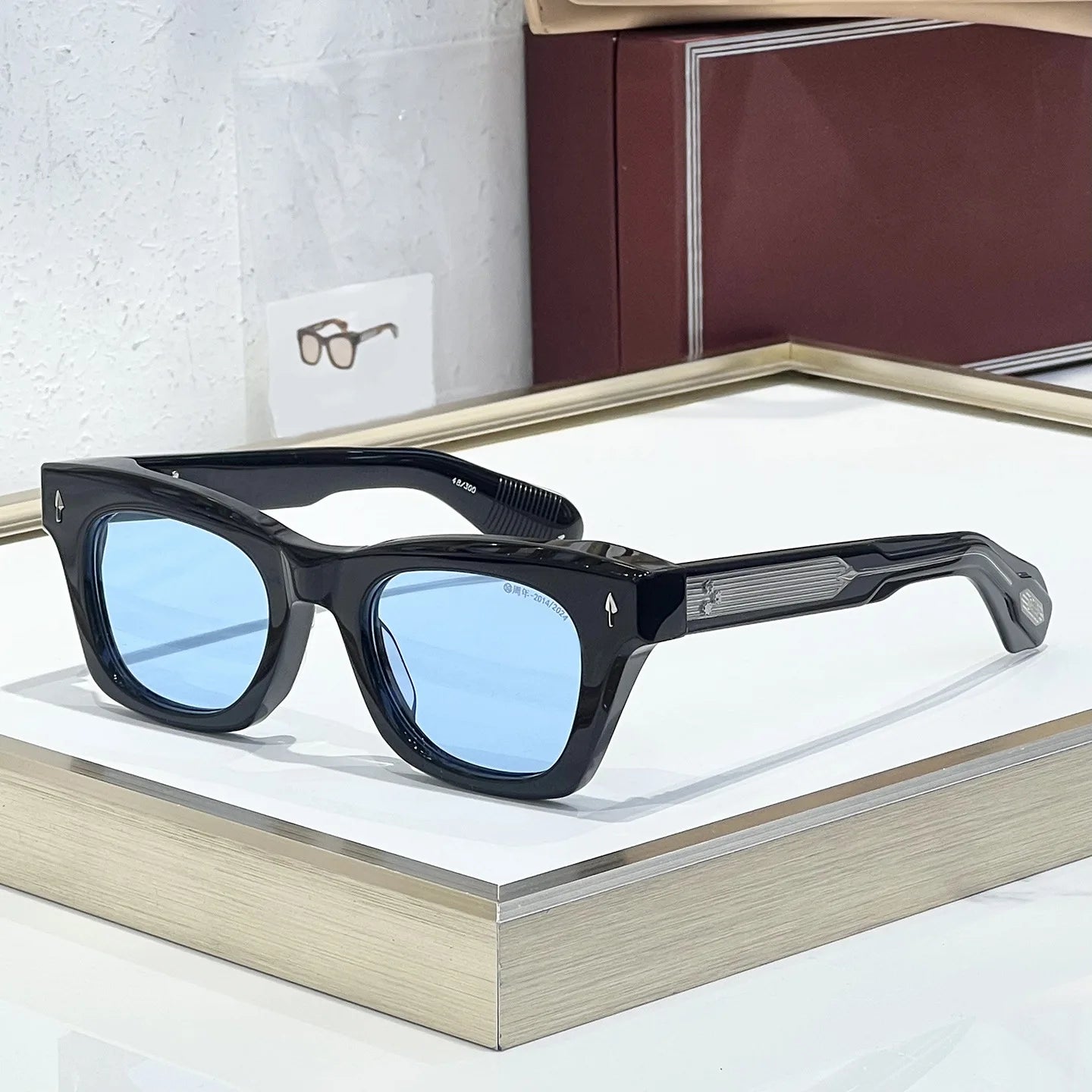 Dearan 10th Anniversary Luxury Retro Sunglasses Exquisite Cat Eye Thick Acetate Handmade UV400 Neutral Glasses