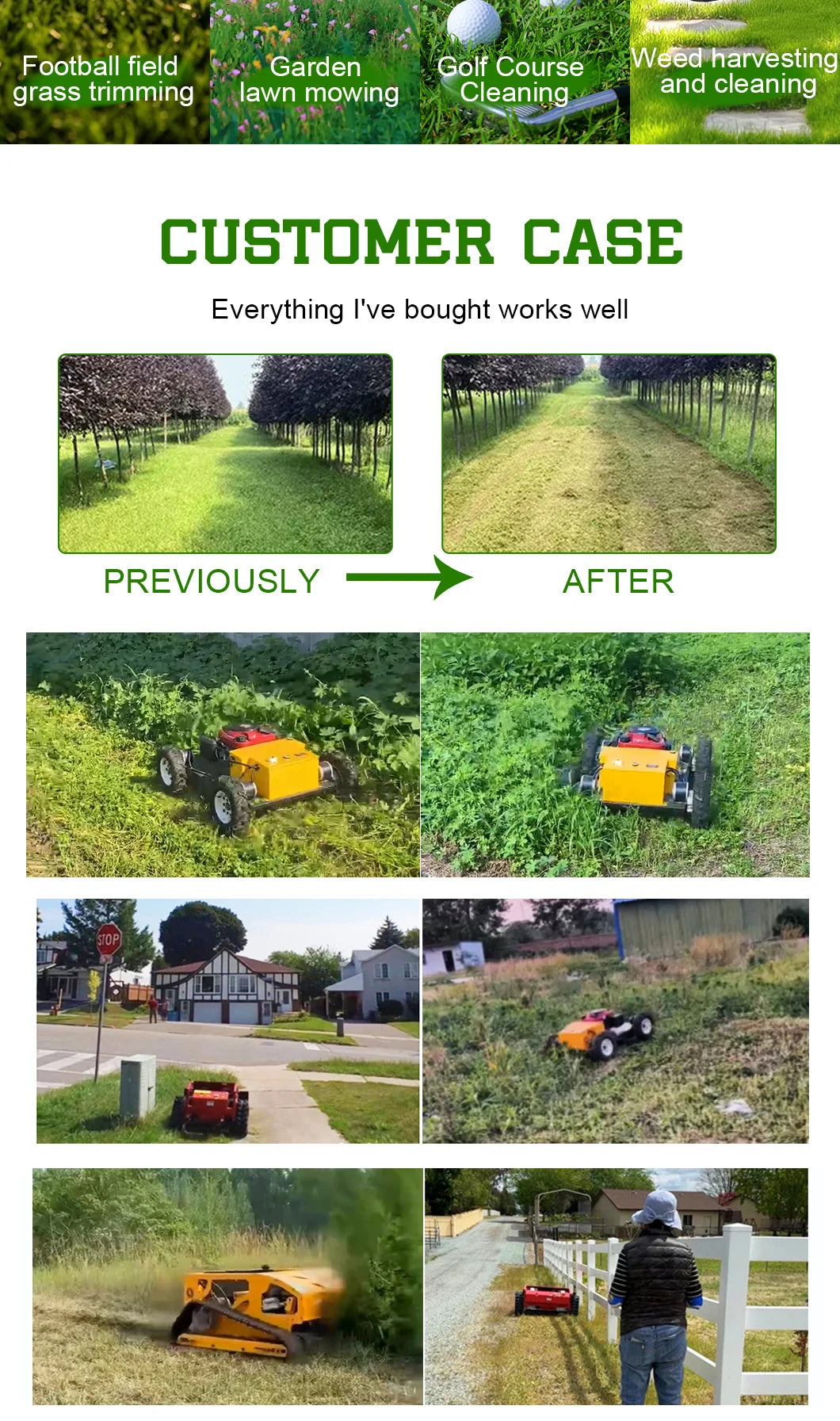 Customized Factory Direct Wheeled Lawn Mower 550mm Cutting Width Affordable Mower Agricultural Remote Control Robot Lawn Mower