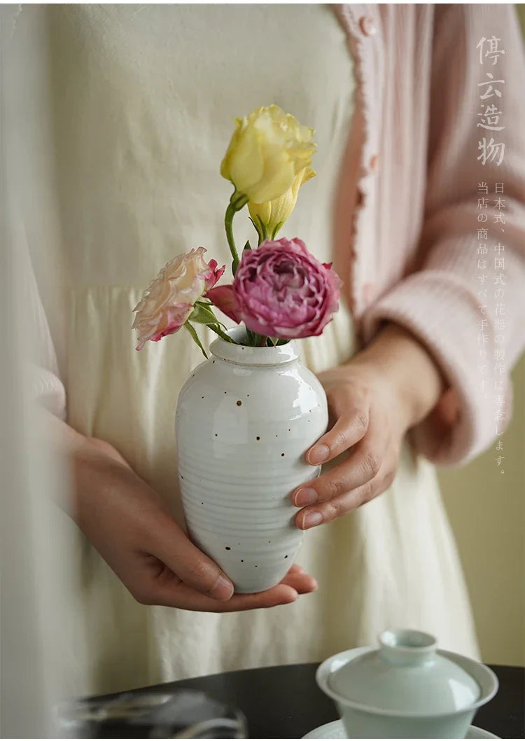 Aesthetic Ceramic Flower Vase Luxury Outdoor Tall Office Balcony Vases Pottery Vaso Decorativo De Luxo Decoration Home