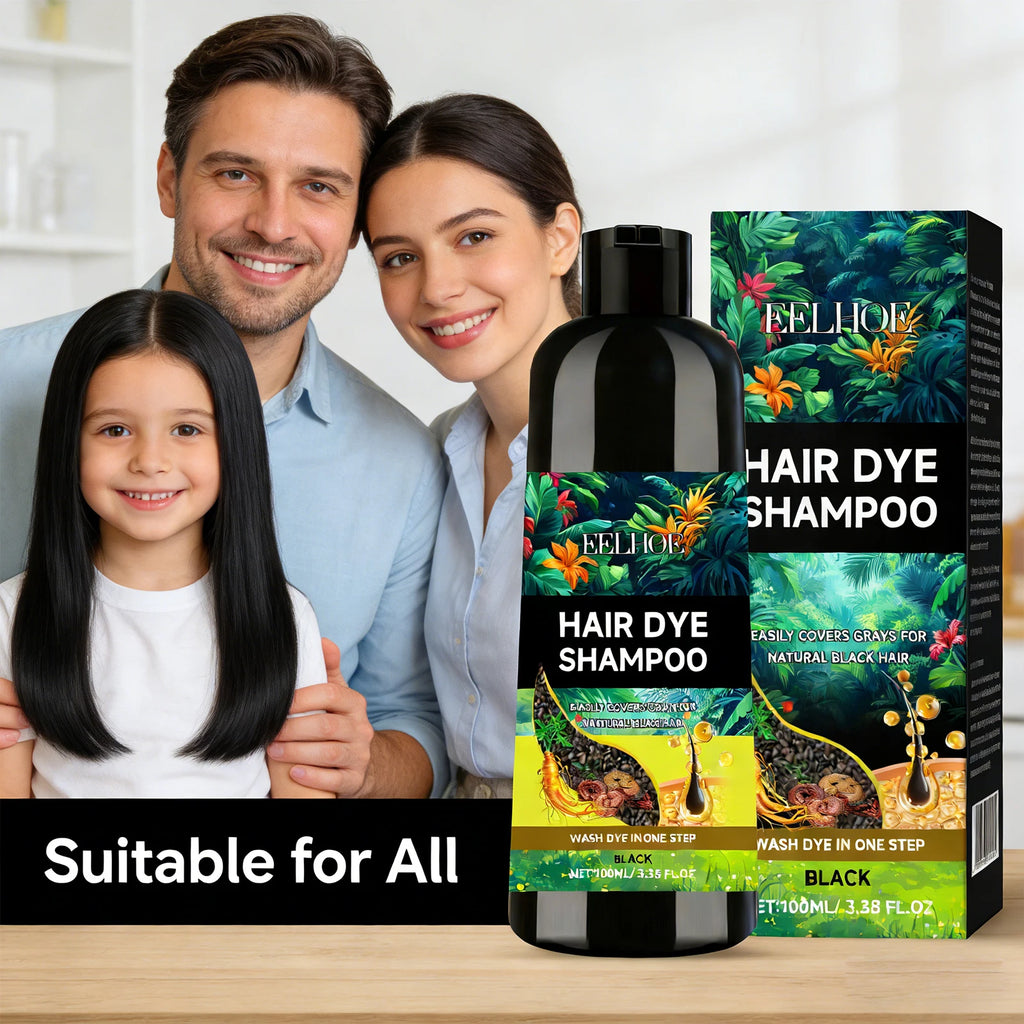 Black Hair Dyeing Shampoo Covering White Hair Enhancing Hair Shine Nourishing Root Beauty Hair Moisturizing Hairdressing Shampoo