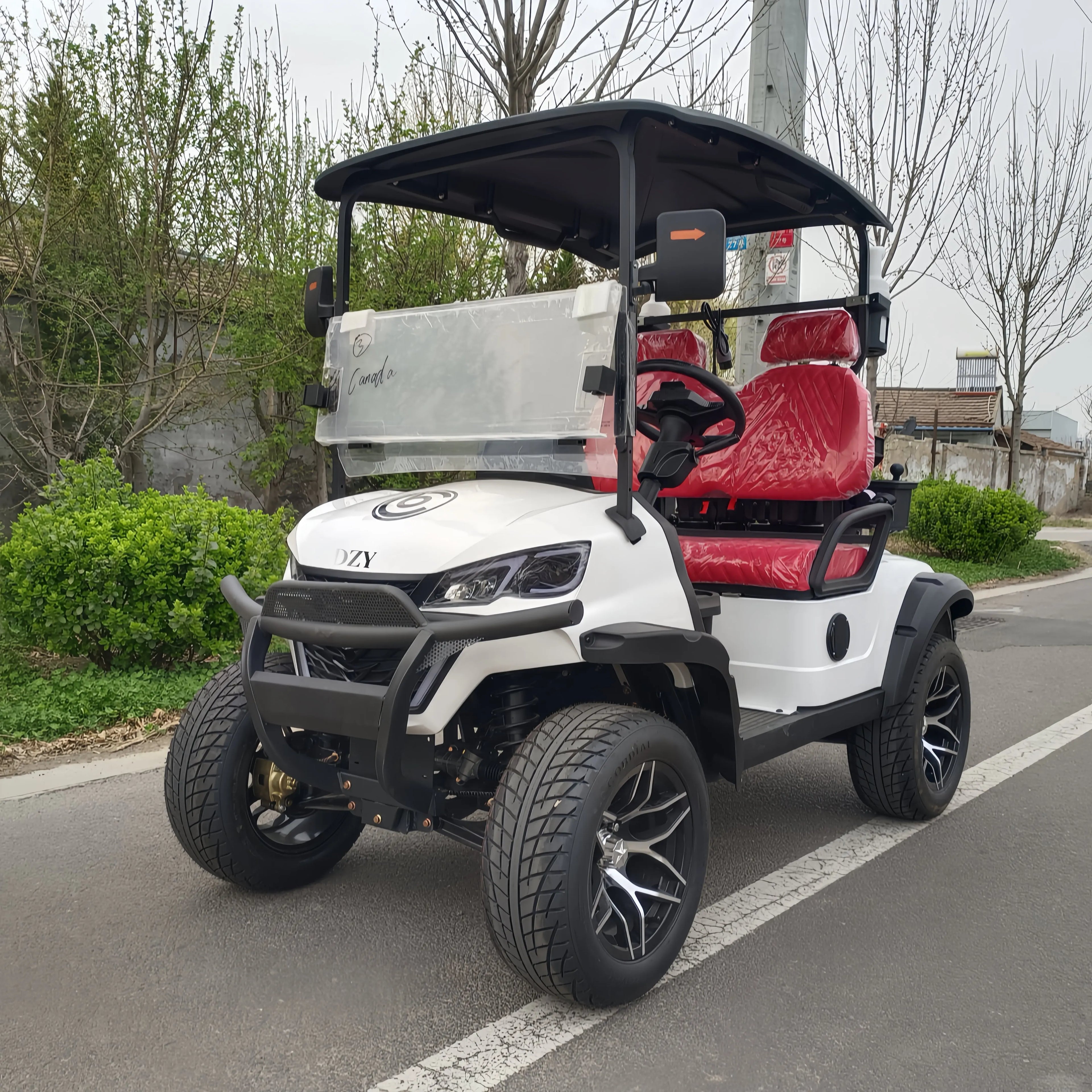 2025 New Product Luxury Heavy duty 2-seater Electric Big Wheel Club Cart Golf Cart  Electric handcart hunting cart