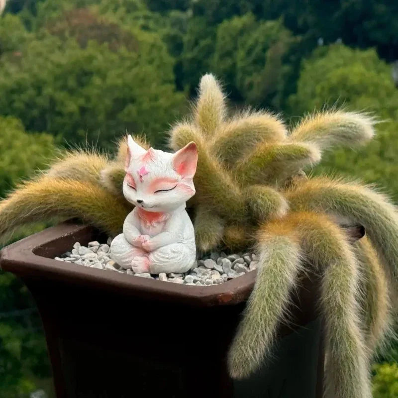 Cute Creative Animal Sculpture Succulent Decoration Statue Waterproof Simulated Garden Miniatures Figurine for Lawn Decor