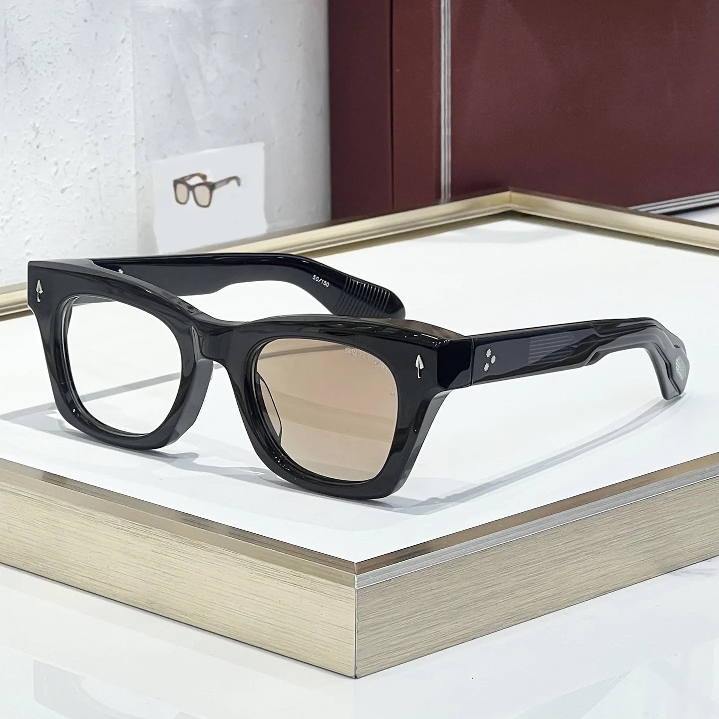 Dearan 10th Anniversary Luxury Retro Sunglasses Exquisite Cat Eye Thick Acetate Handmade UV400 Neutral Glasses