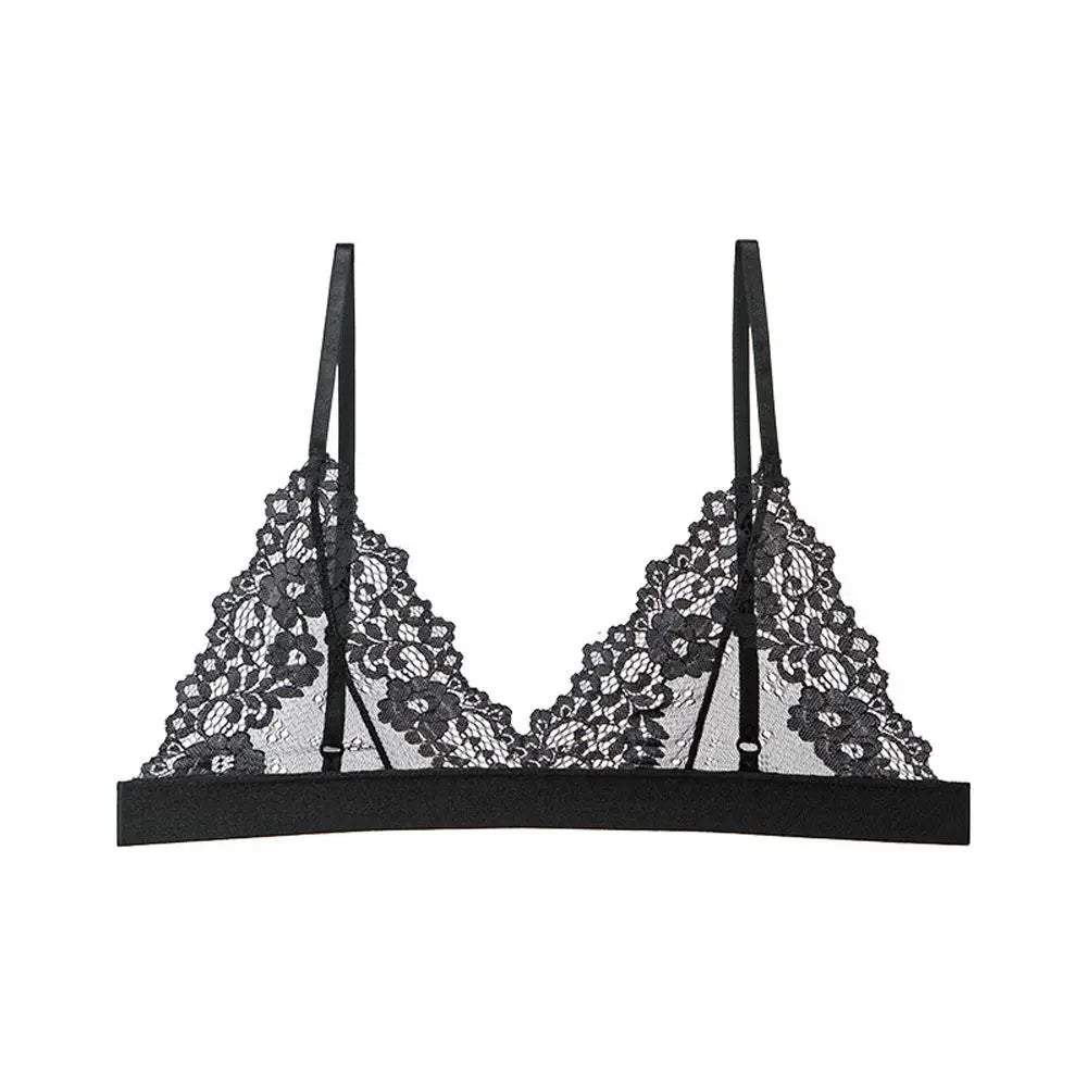 Breathable Underwear Women Intimates Tube Top Beauty Back NO Steel Ring Lace Bralette Women Bras Triangle Cup Flower