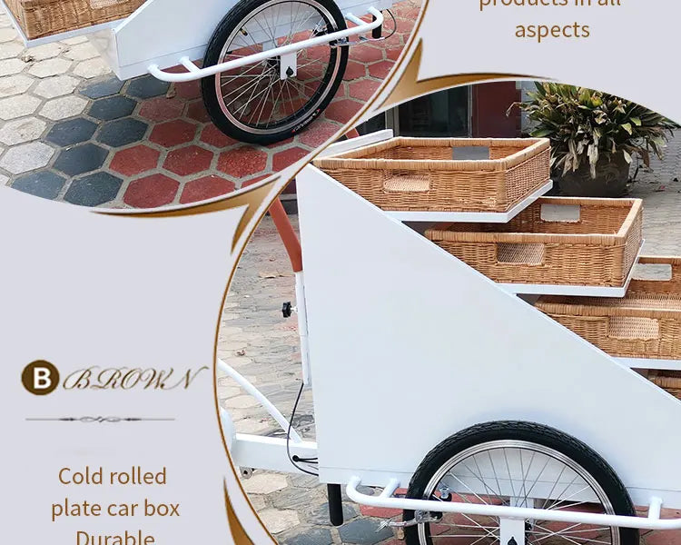 3 Wheel Electric Food Cart /street Food Vending Cart Bikes Selling Snacks