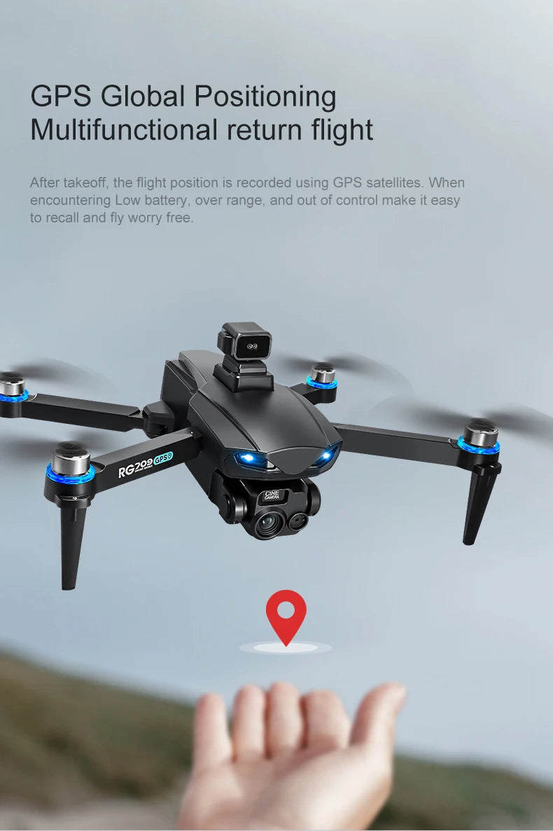 Drone Professional GPS 8K HD Dual Camera RC Drones with Screen 5G WIFI Image Transmission FPV Aerial UAV Obstacle Avoidance Dron