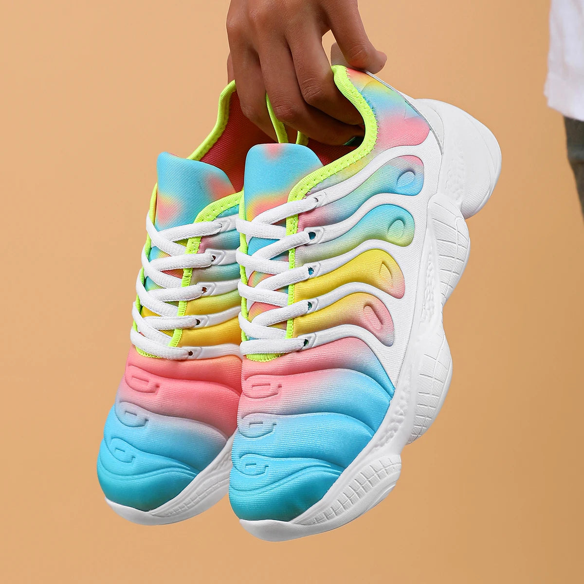 Colorful inkjet outdoor-style comfortable casual walking shoes, suitable for women, with size range of 36 - 43, sports shoe styl