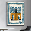 1 Frameless Abstract Ancient Egyptian Classic Anime Poster,Luxury Poster,Living Room Wall Sticker,Bar,Retro Decorative Painting