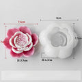 1pc New Lotus Rose Peony Candle Mold, 3D Flower Soap Gypsum Craft Resin Cement Silicone Mold, DIY Chocolate Cake Baking Supplies