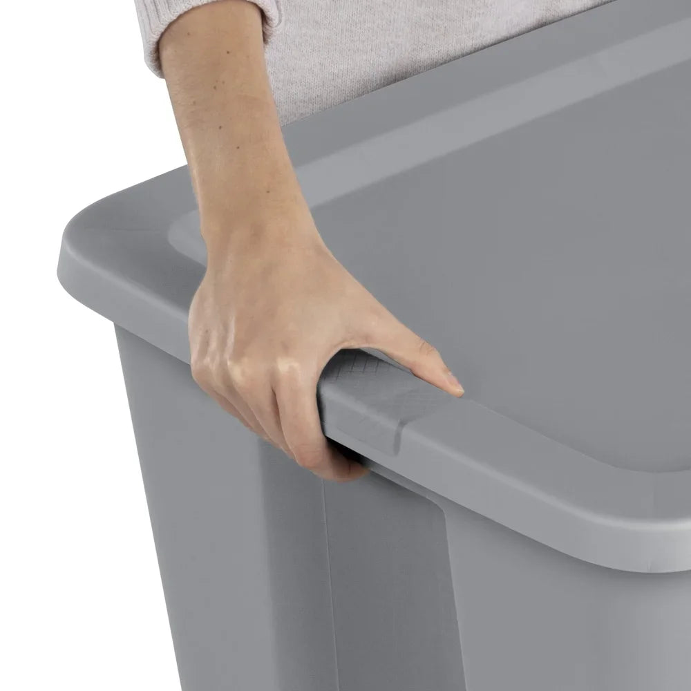 Extra Large Stackable Storage Bin 30 Gallon with Snap-On Lid and Handles