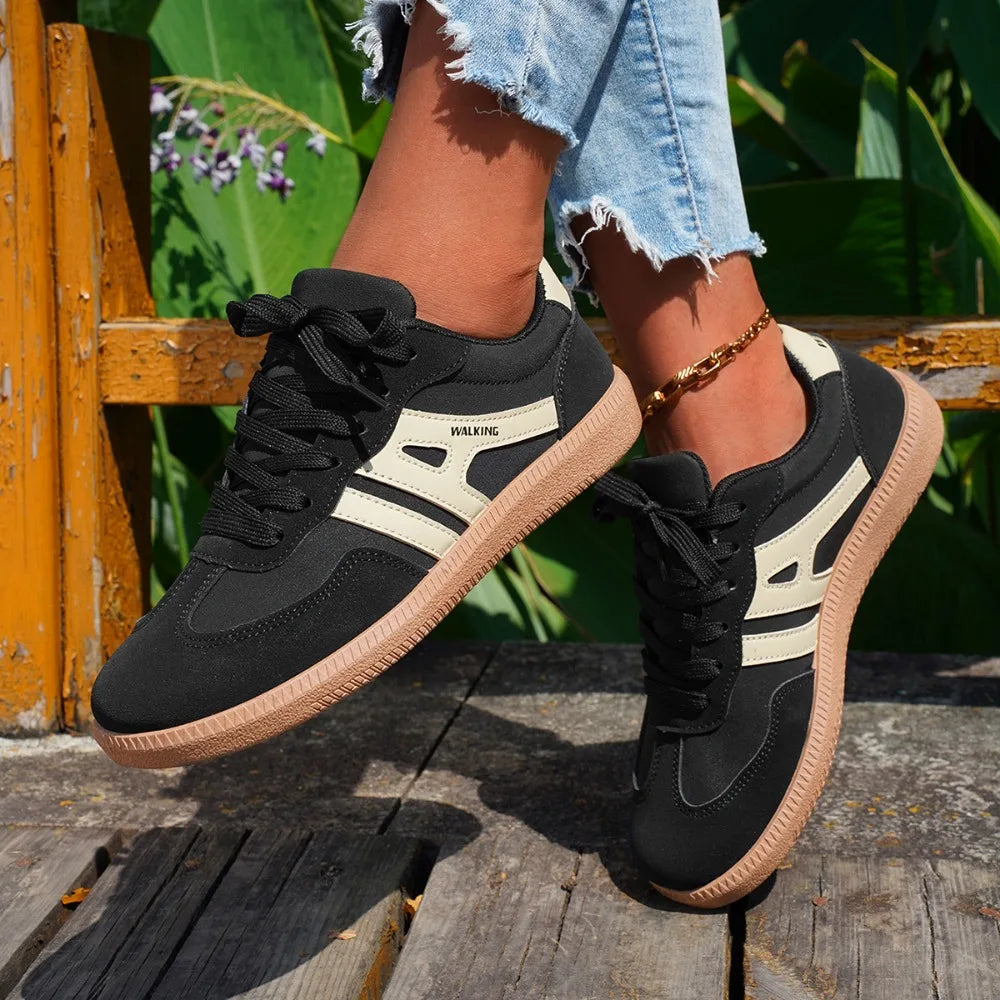 2025 New Ladies Black Sneakers Soft-soled Comfortable Shoes Women Leisure Joker Walking Shoes Tenis Feminino Zapatillas Mujer
