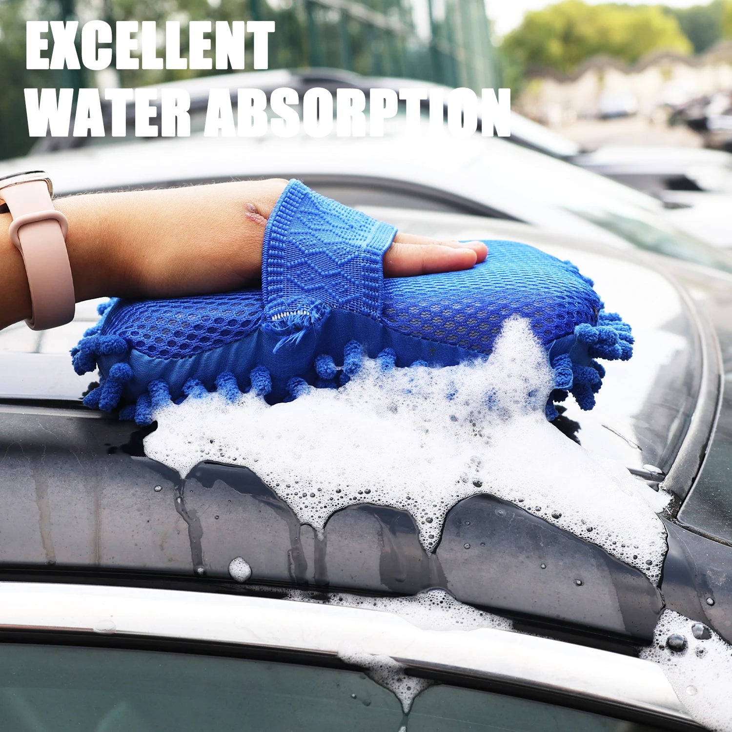 Auto Gloves Car Washing Accessories  Car Cleaning Brush Cleaner Tools Microfiber Cars Washer Sponge Cleaning Washing Towel